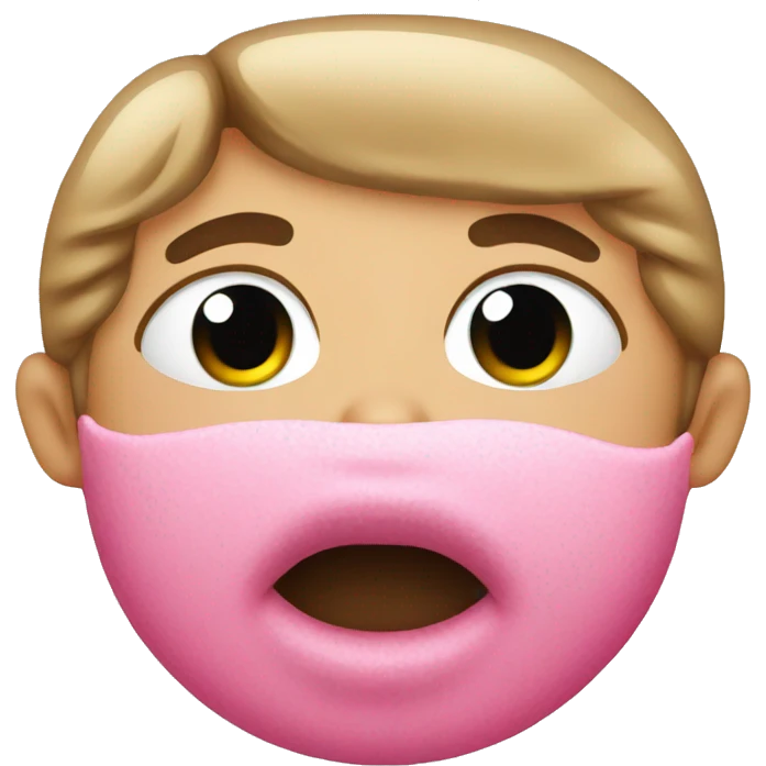 Pink kiss emoji