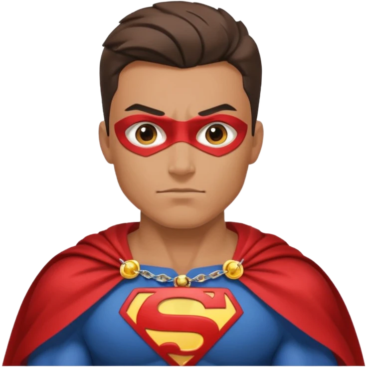 super hero with necklace emoji
