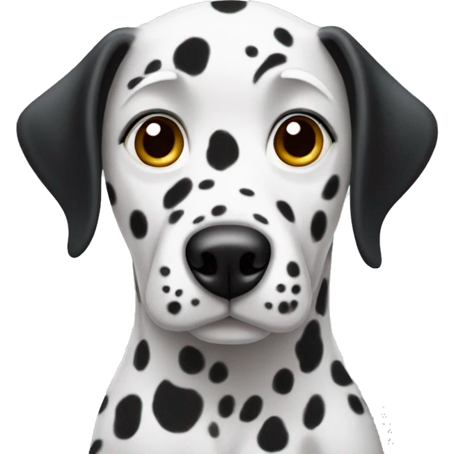 dalmatian with black ears emoji