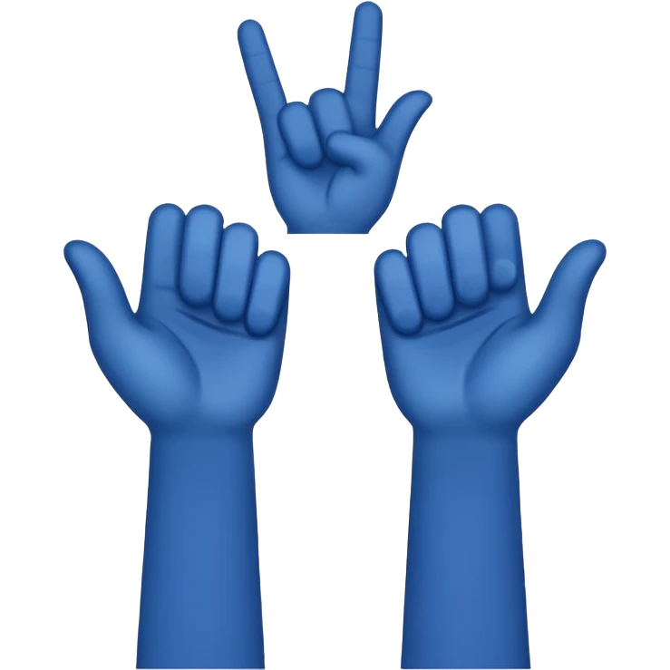 two raised hands in celebration with dark blue checkmark between  emoji