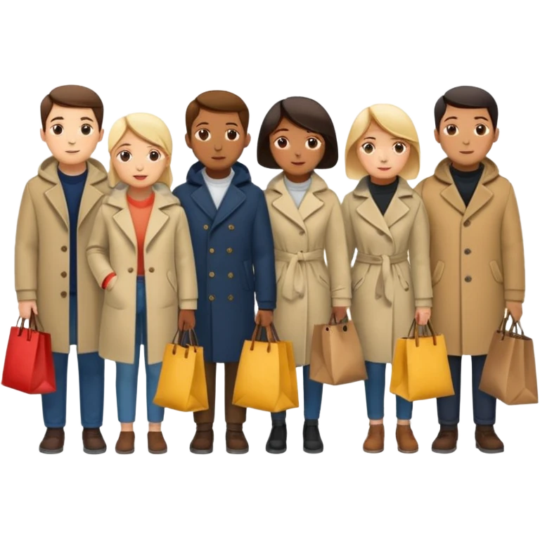 Line of people waiting to enter a store emoji