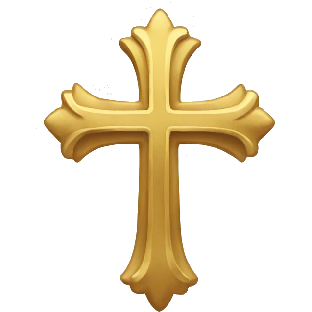 Gold cross emoji