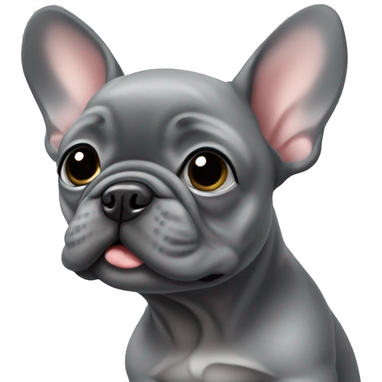 baby grey frenchie  emoji