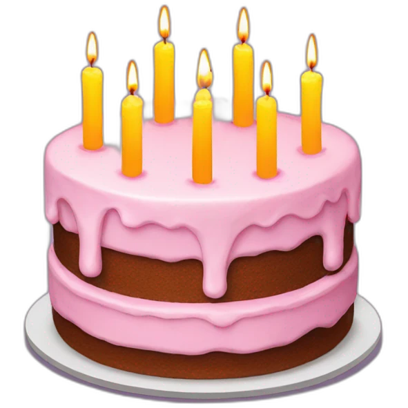 cake with 5 candles emoji