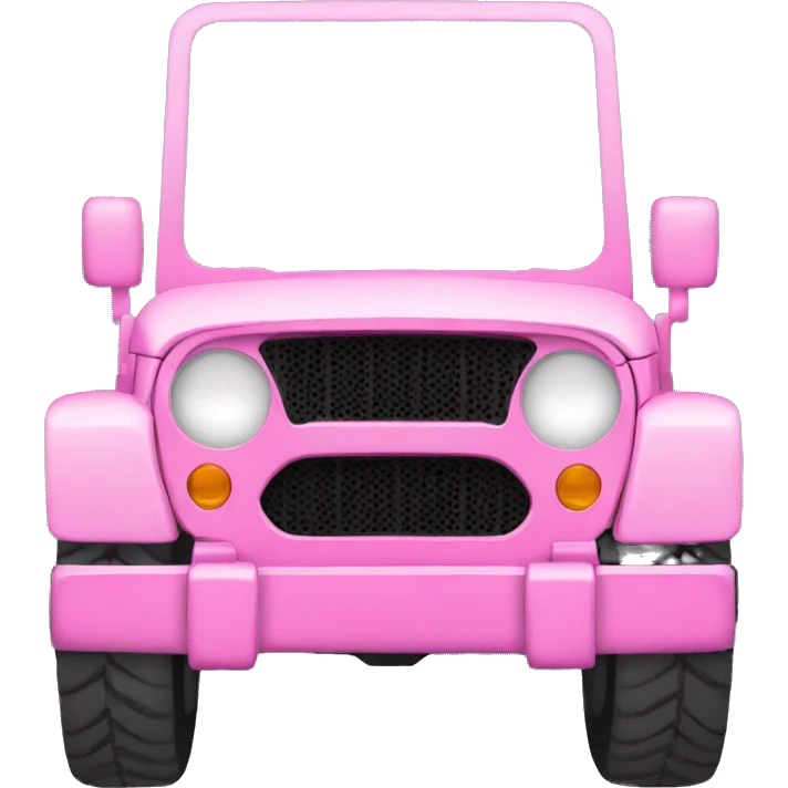 pink jeep front view emoji
