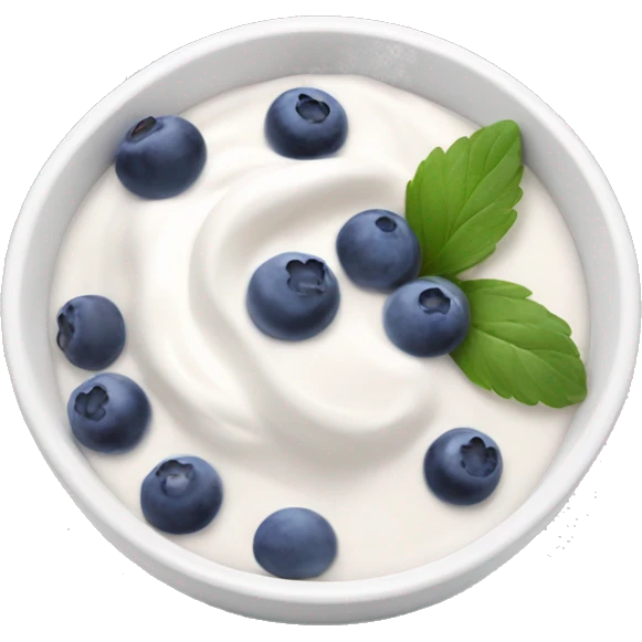 Yogurt bowl with blueberries  emoji