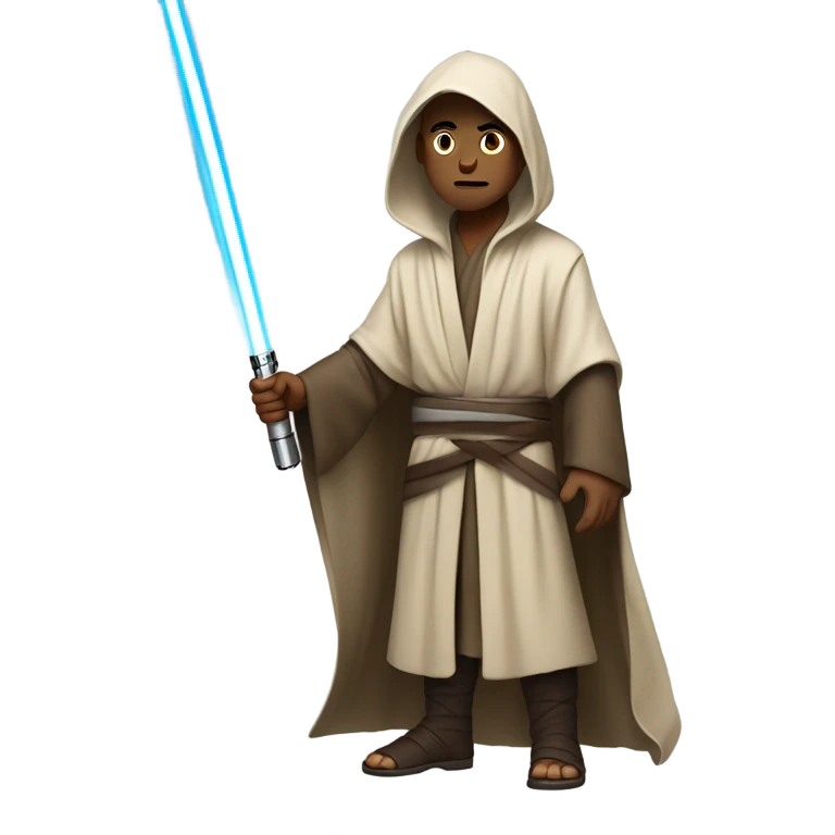 Guy in a jedi robe emoji