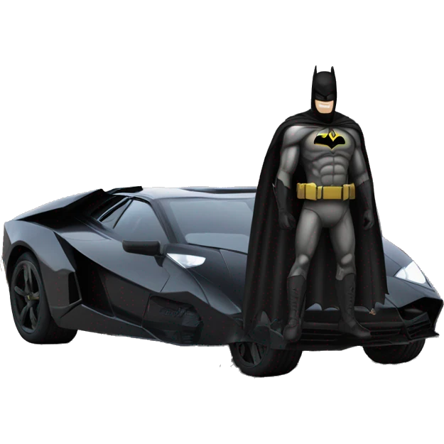 Batman on top of lambo  emoji