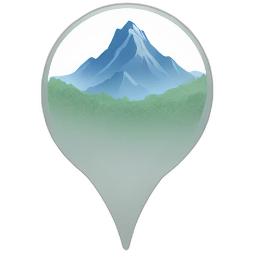 location pin with mountain inside emoji