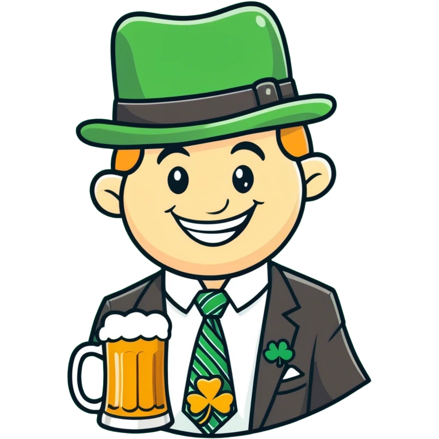 naughty St. Patrick’s Day dad￼ emoji