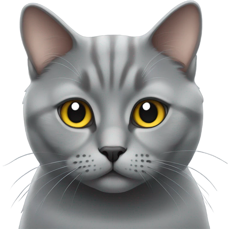 gray british cat emoji