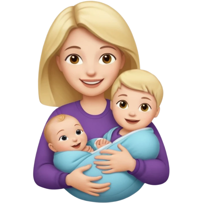 woman holding baby emoji