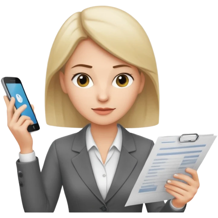 A female office worker who undertakes the work or tasks to respond to the customer's sales request, no headsets or telephones. Can you add a general office background to better set the context? emoji