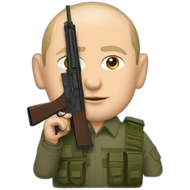 Putin with Kalashnikov emoji