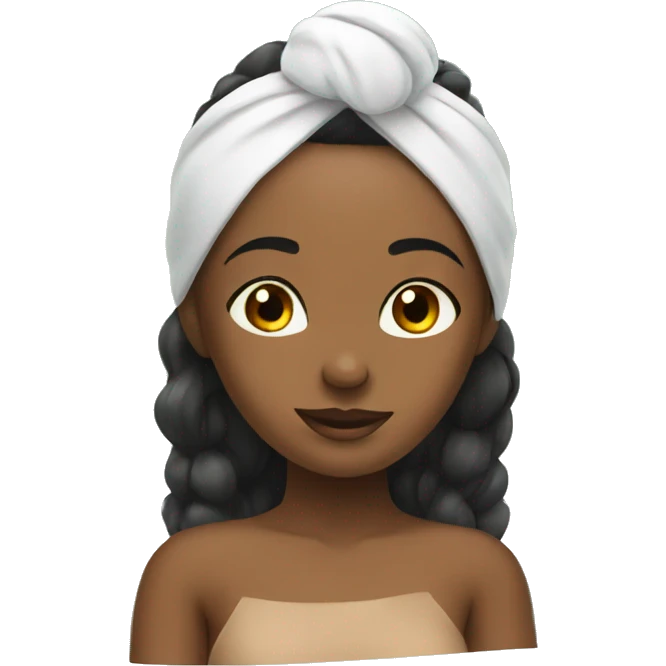 girl having a spa day with headband emoji