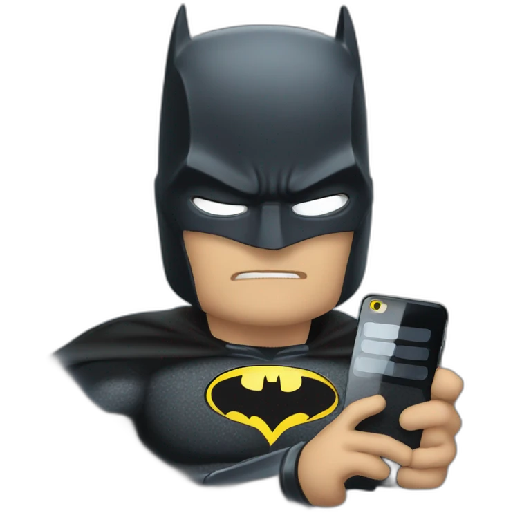 batman holding phone to camera emoji