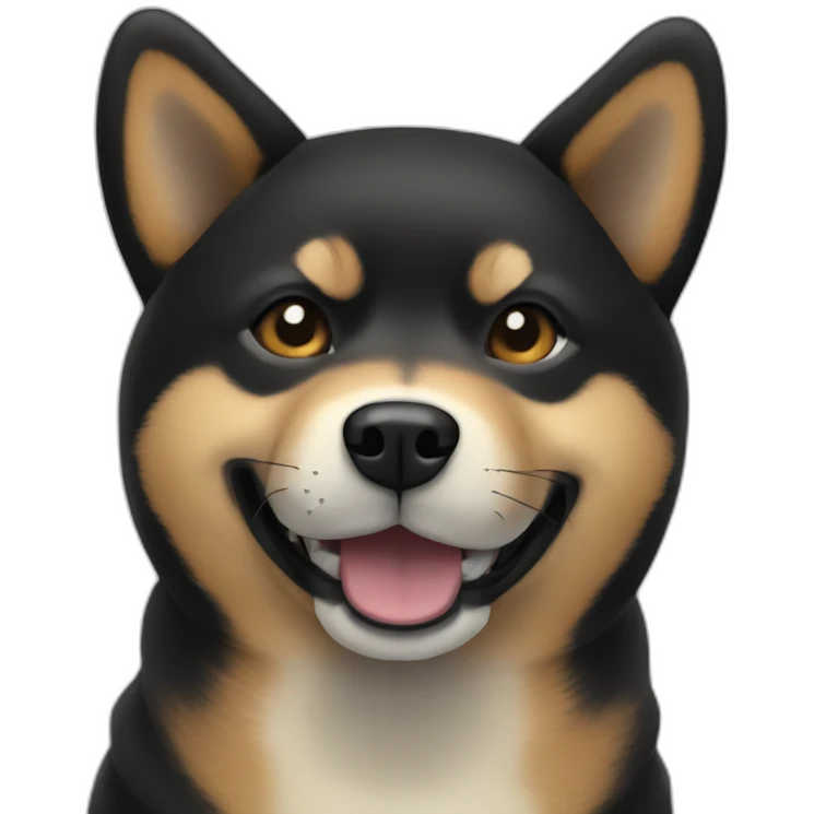 Black Shiba inu emoji
