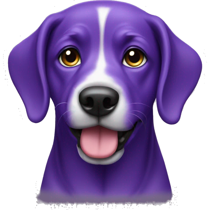 A dog purple emoji