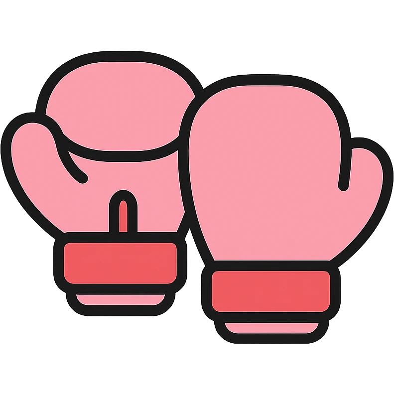 light pink boxing gloves icon emoji