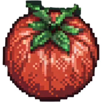 tomato in pixel art style emoji