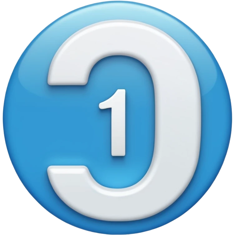 number 1, simple, clear, no text emoji