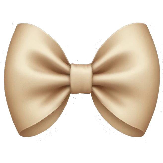beige bow emoji