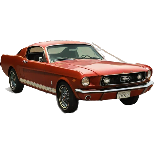 Vintage mustang in Indian road emoji