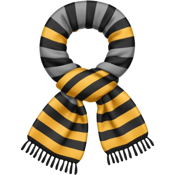 scarf in grey and black stripes emoji