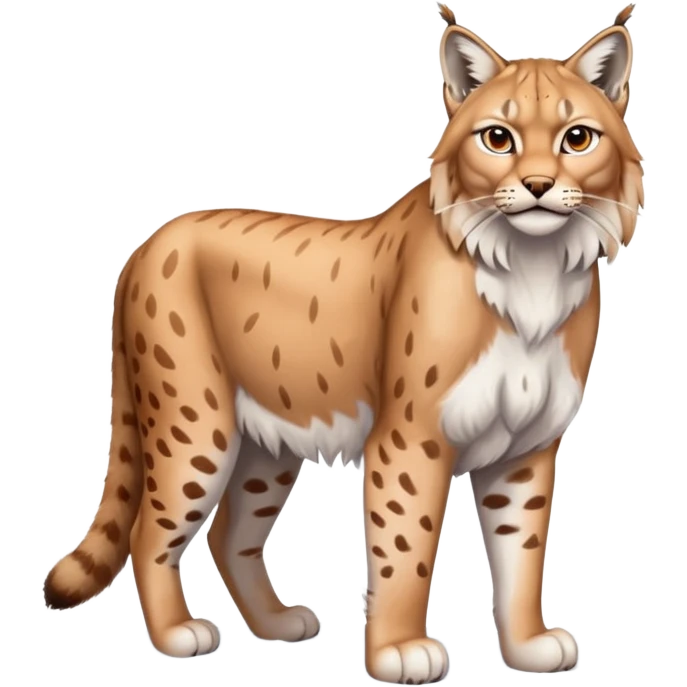 Eurasian Lynx in the snow beautiful aesthetic scenery (full body) emoji