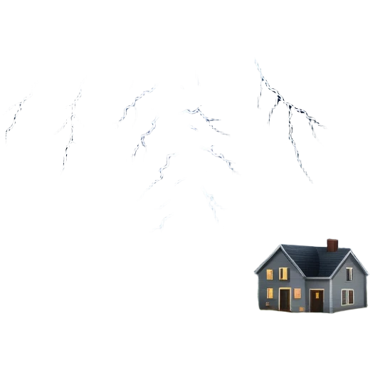 a stormy weather scene with heavy rain, lightning, and a tornado in a natural landscape. It captures the intensity of severe weather conditions. emoji