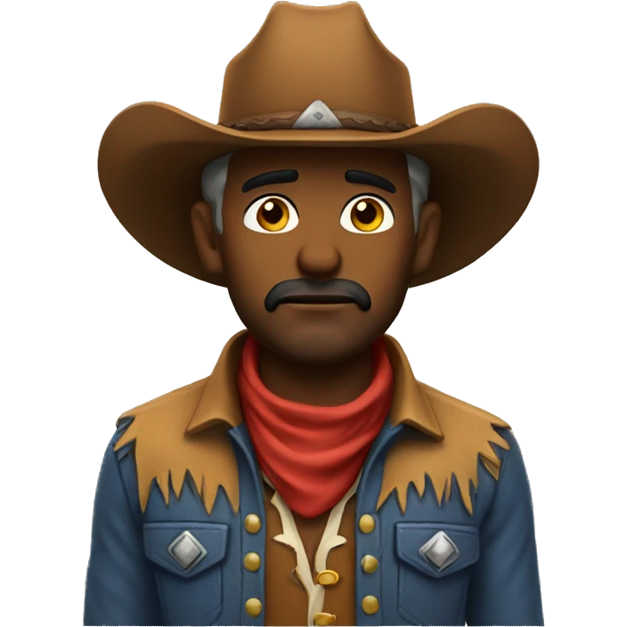 Pensive cowboy  emoji