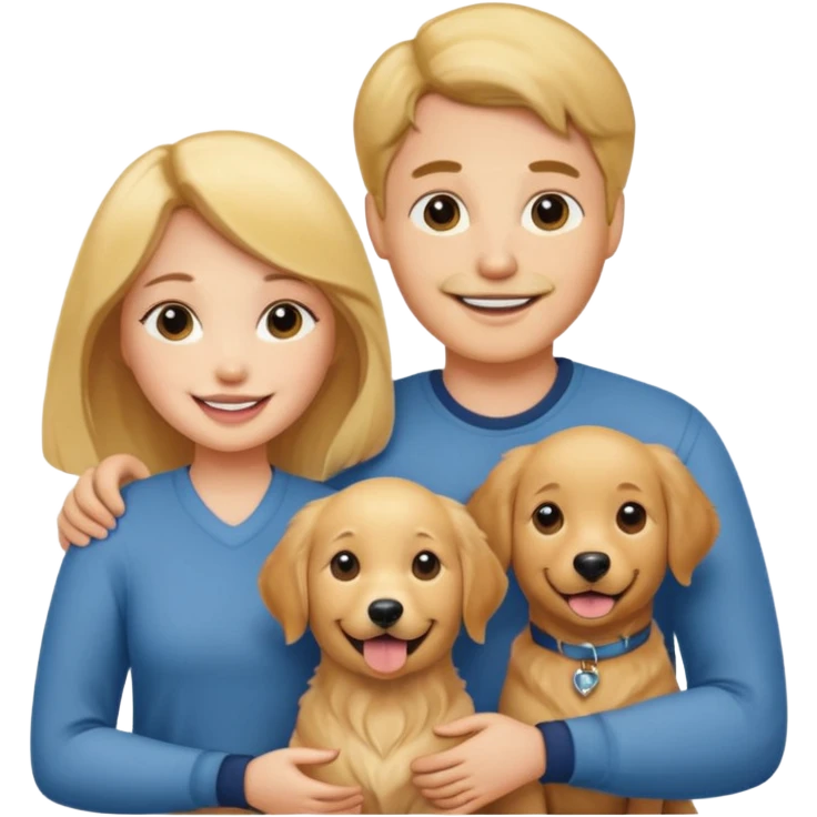 couple and their pet dog emoji