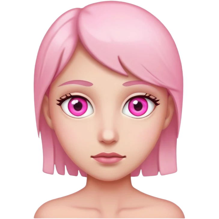 Wow with pink eyes emoji