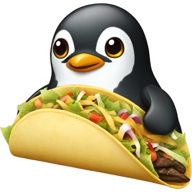 Mexican penguin taco emoji