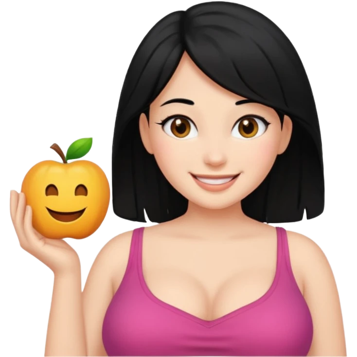 Big tit black hair girl emoji