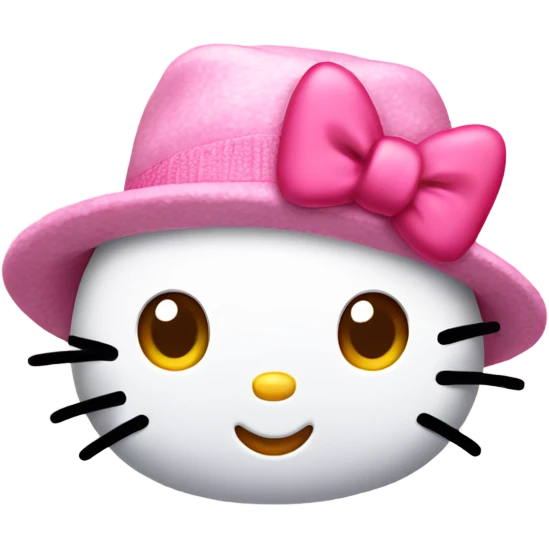 hello kitty with a cute hat  emoji