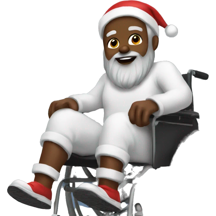 black santa in wheelchair emoji