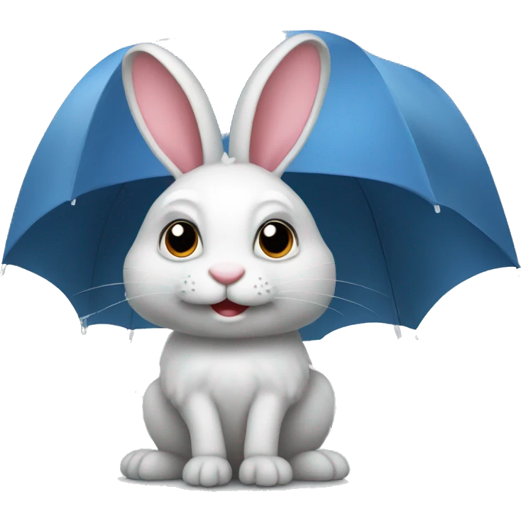 Rabbit under the umbrella emoji