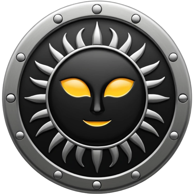 black sun watch emoji