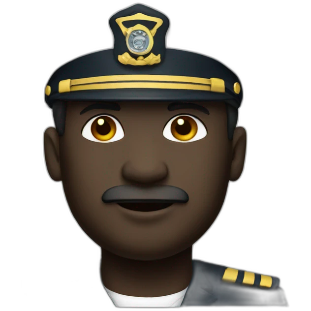 black seal boat captain emoji