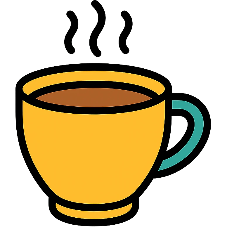 colored cup of coffee icon emoji