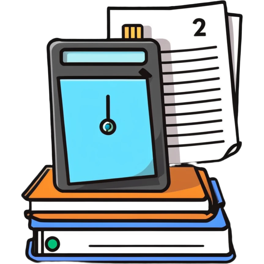 small stack of papers with a timer symbolizing heavy admin workload emoji