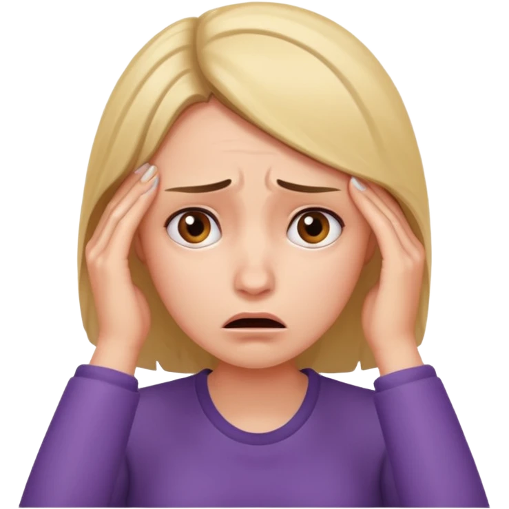 stressed women emoji