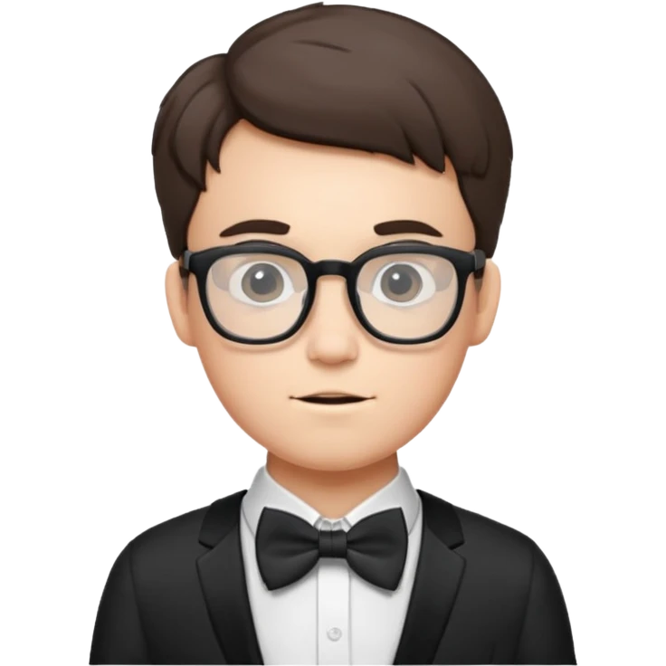 Nerdy specs boy  emoji with bow emoji