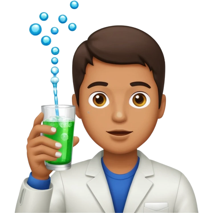 Man popping the pills and drinking sprite emoji