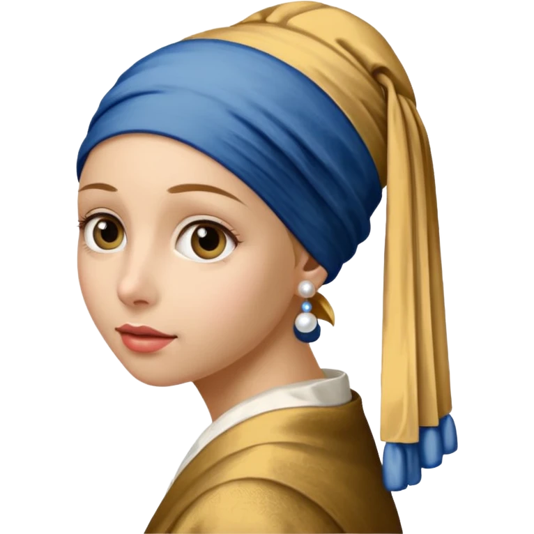 Girl with a Pearl Earring painting emoji