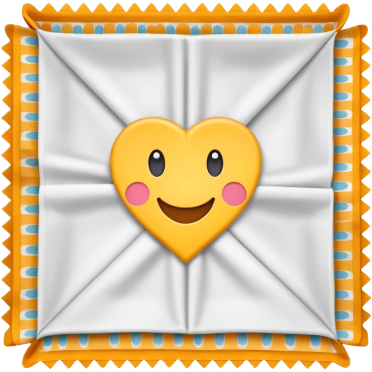 flapped patterned napkin emoji