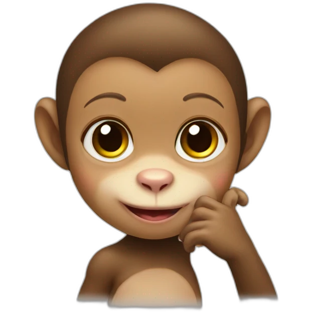 Baby girl monkey emoji