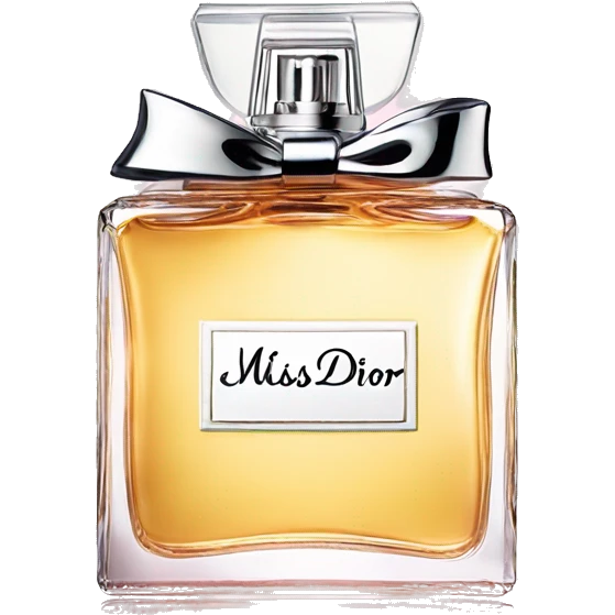 Botella de perfume miss Dior emoji