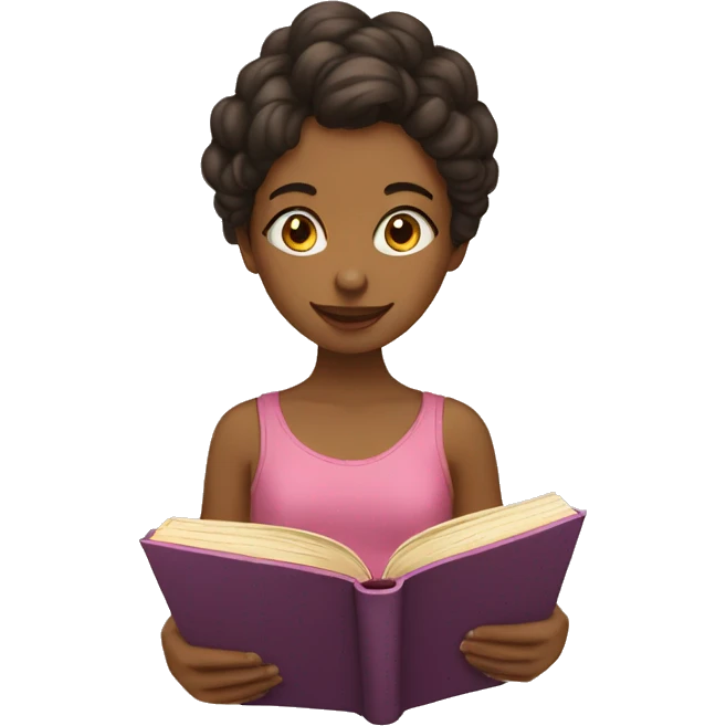 fille énervée qui lis un livre emoji
